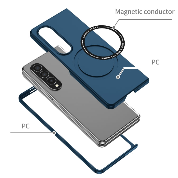 For Samsung Galaxy Z Fold4 Magsafe Magnetic Folding PC Phone Case(Blue) - Galaxy Z Fold4 5G Cases by buy2fix | Online Shopping UK | buy2fix