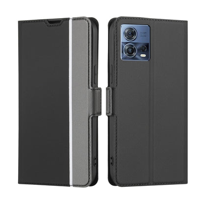 For Motorola Edge S30 Pro 5G / Edge 30 Fusion Twill Texture Side Buckle Leather Phone Case(Black) - Motorola Cases by buy2fix | Online Shopping UK | buy2fix