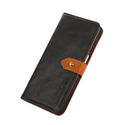 For Xiaomi Poco M4 5G/M5 5G KHAZNEH Dual-color Cowhide Texture Flip Leather Phone Case(Black) - Xiaomi Cases by buy2fix | Online Shopping UK | buy2fix