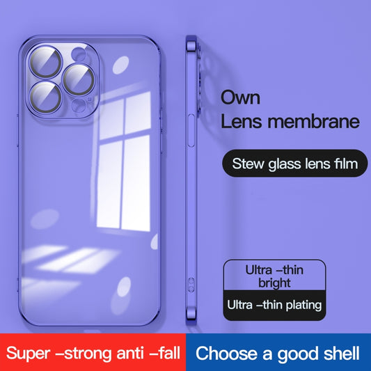 For iPhone 14 Pro Max Dustproof Glass Lens Protection Electroplating Phone Case(Silver) - iPhone 14 Pro Max Cases by buy2fix | Online Shopping UK | buy2fix