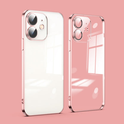 For iPhone 11 Dustproof Glass Lens Protection Electroplating Phone Case(Rose Gold) - iPhone 11 Cases by buy2fix | Online Shopping UK | buy2fix