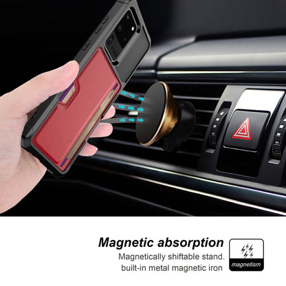 For Samsung Galaxy S20 Ultra ZM02 Card Slot Holder Phone Case(Red) by buy2fix