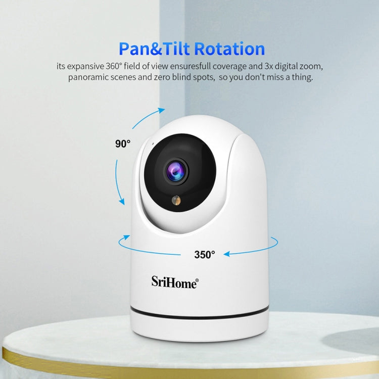 SriHome SH042 2.0MP 1080P HD AI WiFi Pan-tilt Surveillance Camera(EU Plug) by SriHome