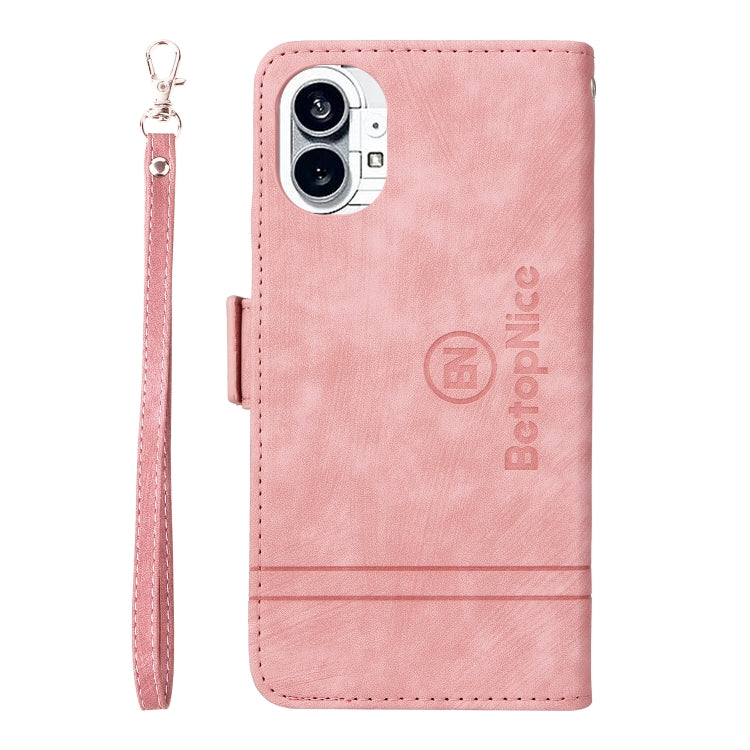For Nothing Phone 1 BETOPNICE Dual-side Buckle Leather Phone Case(Pink) - More Brand by BETOPNICE | Online Shopping UK | buy2fix