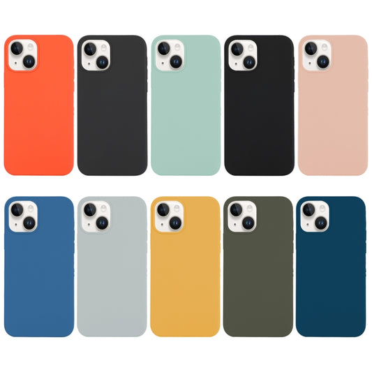 For iPhone 14 Solid Silicone Phone Case(Sea Blue) - iPhone 14 Cases by buy2fix | Online Shopping UK | buy2fix