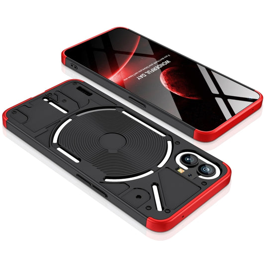 For Nothing Phone 1 GKK Three Stage Splicing Full Coverage PC Phone Case(Black Red) - Nothing Cases by GKK | Online Shopping UK | buy2fix
