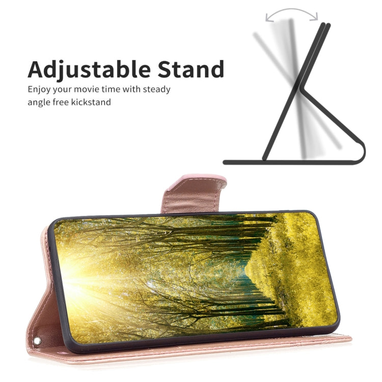 For Xiaomi Redmi A1/A1+ Two Butterflies Embossing Leather Phone Case(Rose Gold) - Xiaomi Cases by buy2fix | Online Shopping UK | buy2fix