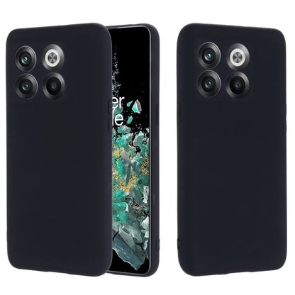 For OnePlus 10T 5G / ACE Pro Pure Color Liquid Silicone Shockproof Phone Case(Black) - OnePlus Cases by buy2fix | Online Shopping UK | buy2fix