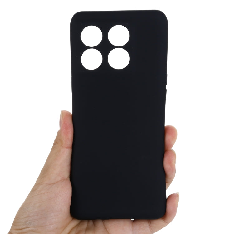 For OnePlus 10T 5G / ACE Pro Pure Color Liquid Silicone Shockproof Phone Case(Black) - OnePlus Cases by buy2fix | Online Shopping UK | buy2fix