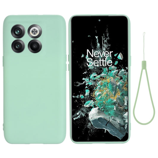 For OnePlus 10T 5G / ACE Pro Pure Color Liquid Silicone Shockproof Phone Case(Green) - OnePlus Cases by buy2fix | Online Shopping UK | buy2fix