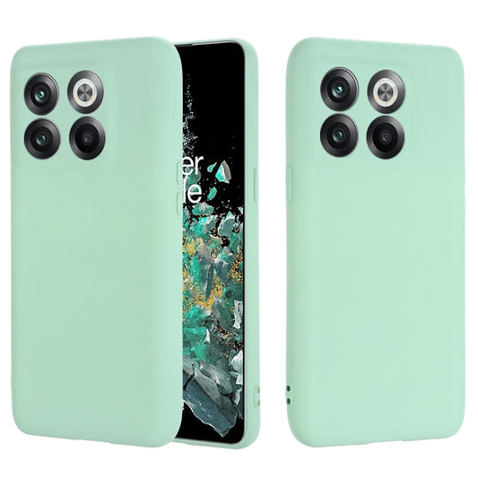 For OnePlus 10T 5G / ACE Pro Pure Color Liquid Silicone Shockproof Phone Case(Green) - OnePlus Cases by buy2fix | Online Shopping UK | buy2fix
