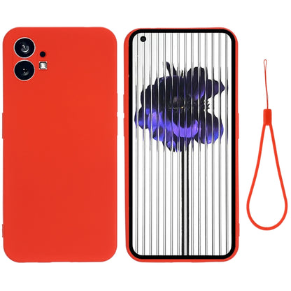 For Nothing Phone 1 Pure Color Liquid Silicone Shockproof Phone Case(Red) - Nothing Cases by buy2fix | Online Shopping UK | buy2fix
