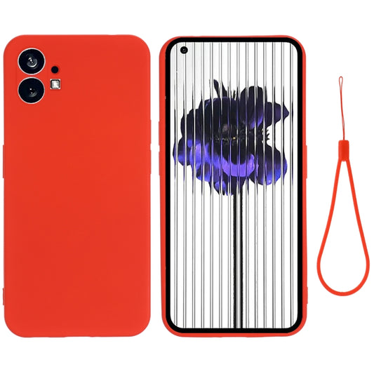 For Nothing Phone 1 Pure Color Liquid Silicone Shockproof Phone Case(Red) - Nothing Cases by buy2fix | Online Shopping UK | buy2fix