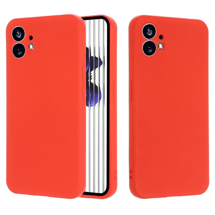 For Nothing Phone 1 Pure Color Liquid Silicone Shockproof Phone Case(Red) - Nothing Cases by buy2fix | Online Shopping UK | buy2fix