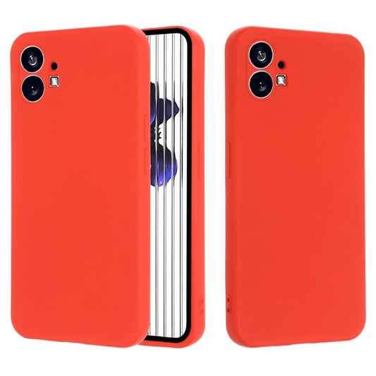For Nothing Phone 1 Pure Color Liquid Silicone Shockproof Phone Case(Red) - Nothing Cases by buy2fix | Online Shopping UK | buy2fix