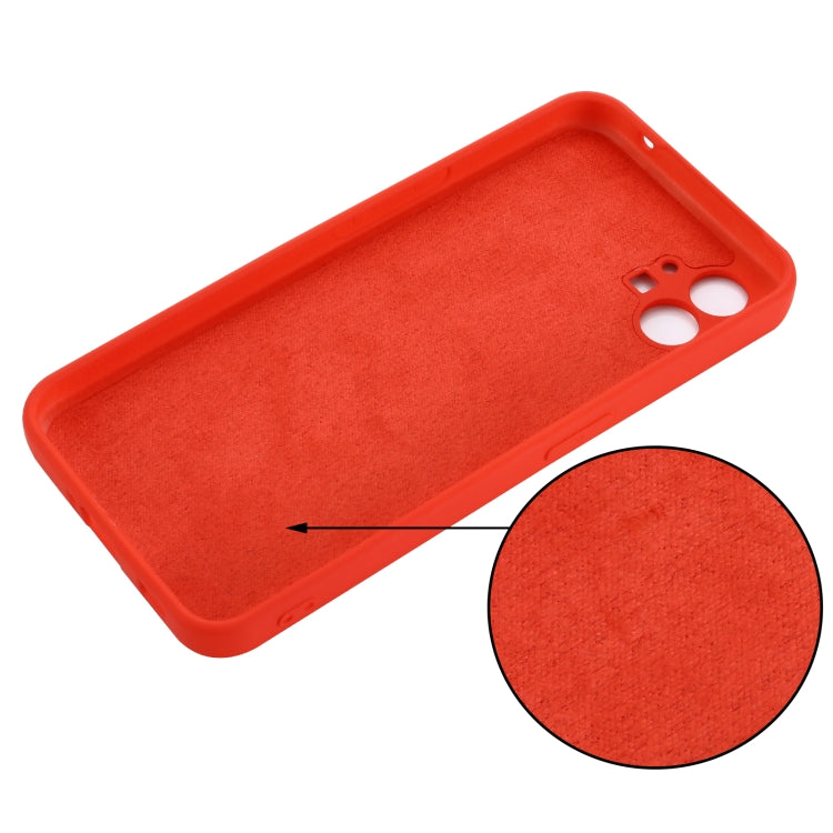 For Nothing Phone 1 Pure Color Liquid Silicone Shockproof Phone Case(Red) - Nothing Cases by buy2fix | Online Shopping UK | buy2fix