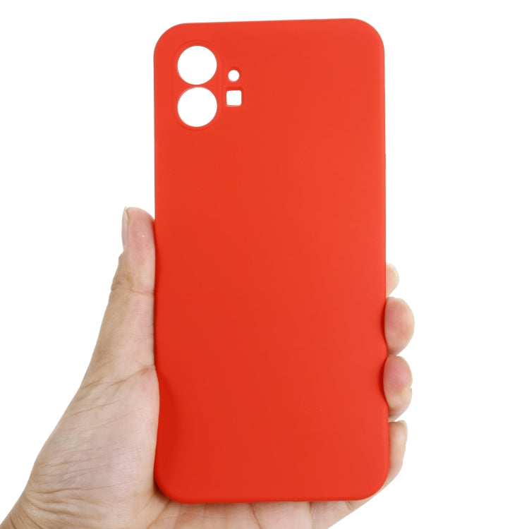 For Nothing Phone 1 Pure Color Liquid Silicone Shockproof Phone Case(Red) - Nothing Cases by buy2fix | Online Shopping UK | buy2fix
