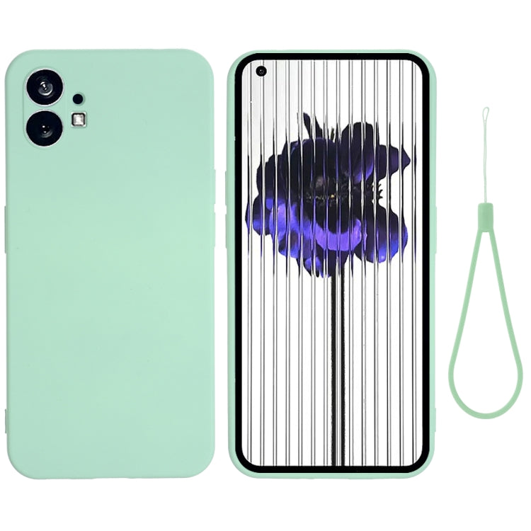For Nothing Phone 1 Pure Color Liquid Silicone Shockproof Phone Case(Green) - Nothing Cases by buy2fix | Online Shopping UK | buy2fix