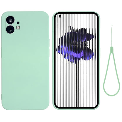 For Nothing Phone 1 Pure Color Liquid Silicone Shockproof Phone Case(Green) - Nothing Cases by buy2fix | Online Shopping UK | buy2fix