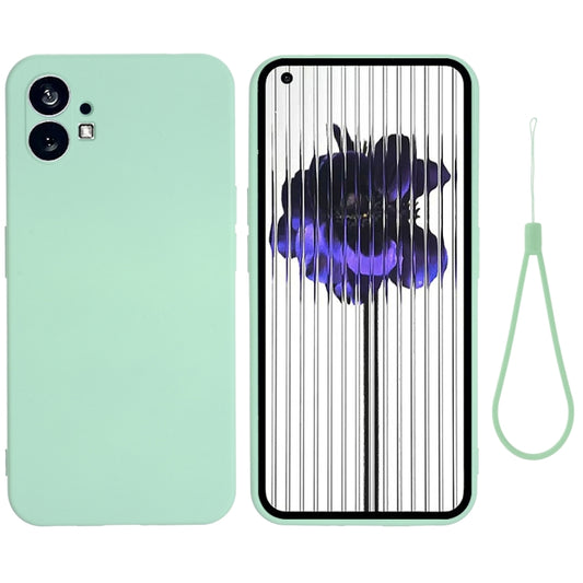 For Nothing Phone 1 Pure Color Liquid Silicone Shockproof Phone Case(Green) - Nothing Cases by buy2fix | Online Shopping UK | buy2fix
