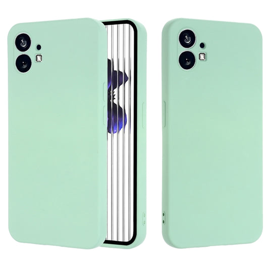 For Nothing Phone 1 Pure Color Liquid Silicone Shockproof Phone Case(Green) - Nothing Cases by buy2fix | Online Shopping UK | buy2fix