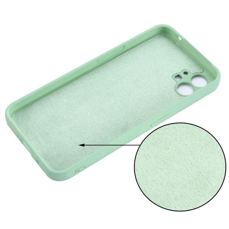 For Nothing Phone 1 Pure Color Liquid Silicone Shockproof Phone Case(Green) - Nothing Cases by buy2fix | Online Shopping UK | buy2fix