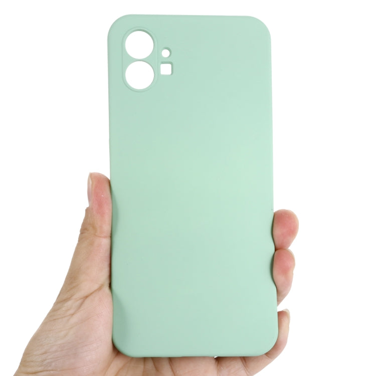For Nothing Phone 1 Pure Color Liquid Silicone Shockproof Phone Case(Green) - Nothing Cases by buy2fix | Online Shopping UK | buy2fix