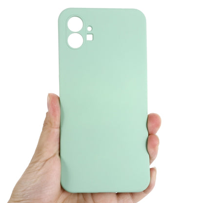 For Nothing Phone 1 Pure Color Liquid Silicone Shockproof Phone Case(Green) - Nothing Cases by buy2fix | Online Shopping UK | buy2fix