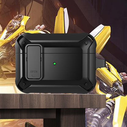 For AirPods Pro 2 Wireless Earphones Shockproof Bumblebee Silicone Protective Case(Black) by buy2fix