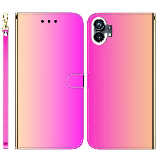For Nothing Phone 1 Imitated Mirror Surface Flip Leather Phone Case(Gradient Color) - Nothing Cases by buy2fix | Online Shopping UK | buy2fix