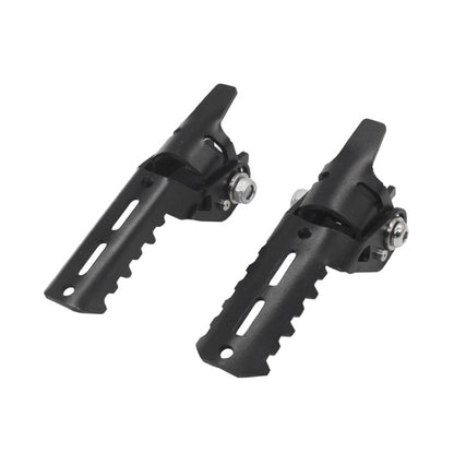 For BMW R1250GS R1200 GS ADV Motorcycle 22-25mm Front Folding Foot Pegs Footrests Clamps(Black) - Others by buy2fix | Online Shopping UK | buy2fix