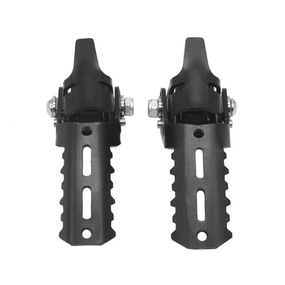 For BMW R1250GS R1200 GS ADV Motorcycle 22-25mm Front Folding Foot Pegs Footrests Clamps(Black) - Others by buy2fix | Online Shopping UK | buy2fix