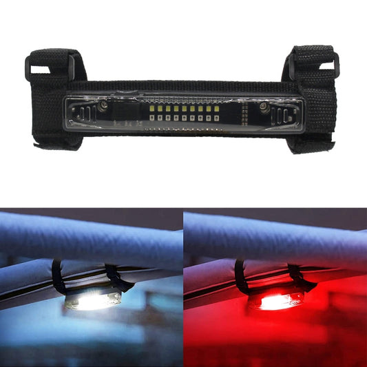 For UTV ATV Polaris RZR Golf Cart Motorcycle Two-color LED Guard Bar Light, Shell Color:Smoked(White + Red) - Headlights by buy2fix | Online Shopping UK | buy2fix