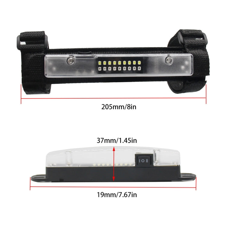 For UTV ATV Polaris RZR Golf Cart Motorcycle Two-color LED Guard Bar Light, Shell Color:Smoked(White + Green) - Headlights by buy2fix | Online Shopping UK | buy2fix