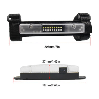 For UTV ATV Polaris RZR Golf Cart Motorcycle Two-color LED Guard Bar Light, Shell Color:Smoked(White + Green) - Headlights by buy2fix | Online Shopping UK | buy2fix