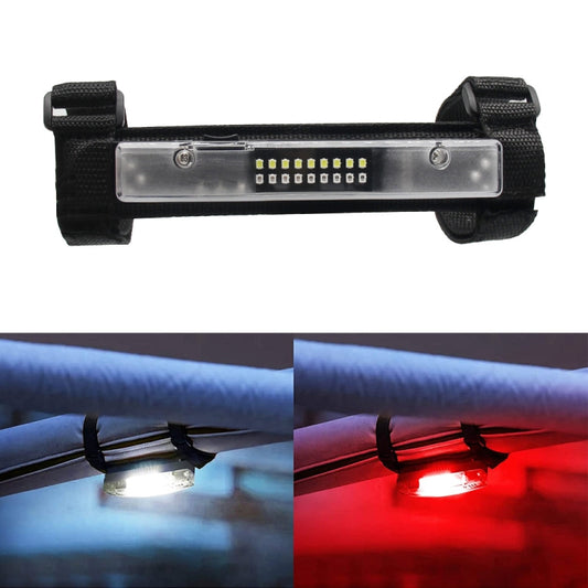 For UTV ATV Polaris RZR Golf Cart Motorcycle Two-color LED Guard Bar Light, Shell Color:Transparent(White + Red) - Headlights by buy2fix | Online Shopping UK | buy2fix
