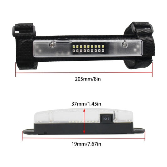For UTV ATV Polaris RZR Golf Cart Motorcycle Two-color LED Guard Bar Light, Shell Color:Transparent(White + Green) - Headlights by buy2fix | Online Shopping UK | buy2fix