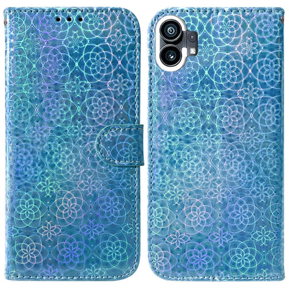 For Nothing Phone 1 Colorful Magnetic Buckle Leather Phone Case(Blue) by buy2fix