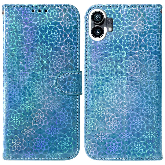 For Nothing Phone 1 Colorful Magnetic Buckle Leather Phone Case(Blue)