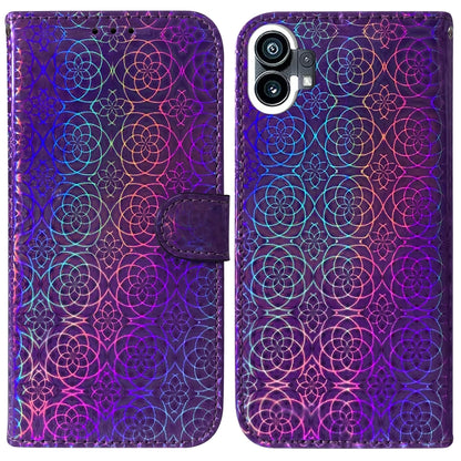 For Nothing Phone 1 Colorful Magnetic Buckle Leather Phone Case(Purple) by buy2fix