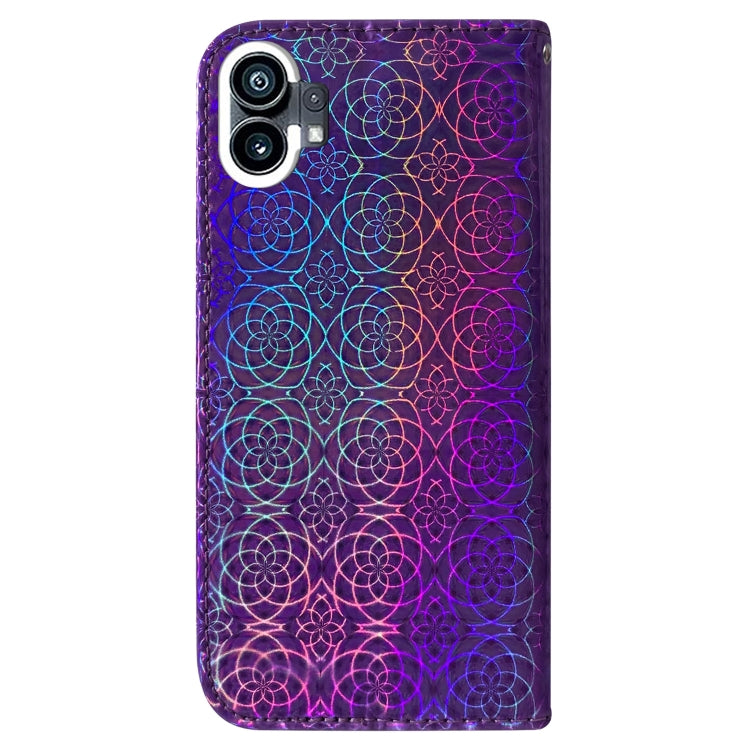 For Nothing Phone 1 Colorful Magnetic Buckle Leather Phone Case(Purple) by buy2fix