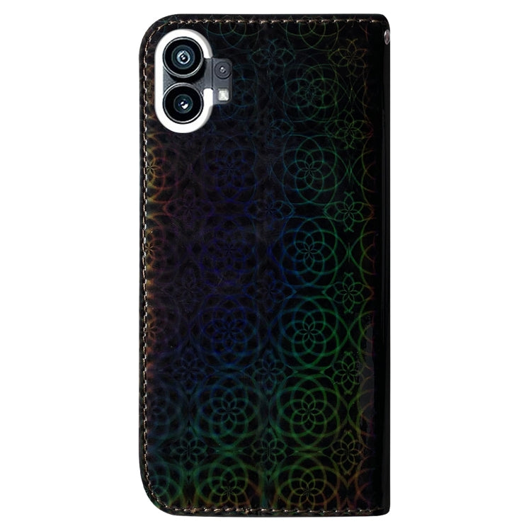 For Nothing Phone 1 Colorful Magnetic Buckle Leather Phone Case(Black) by buy2fix