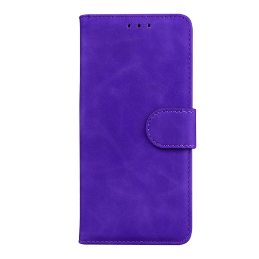For Nothing Phone 1 Skin Feel Pure Color Flip Leather Phone Case(Purple) - Nothing Cases by buy2fix | Online Shopping UK | buy2fix