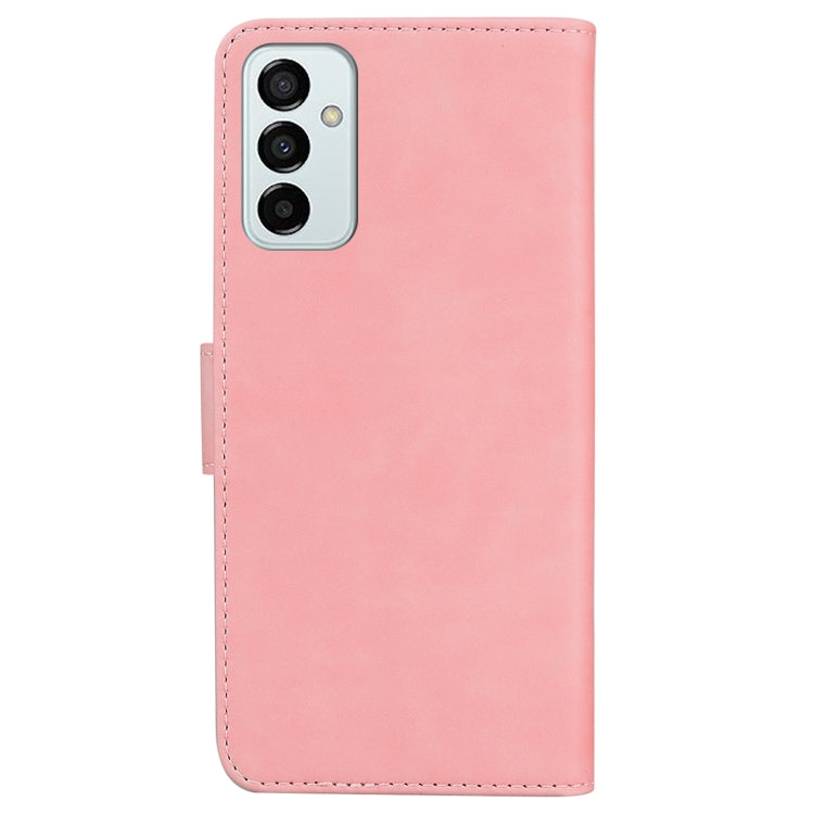 For Samsung Galaxy M13 4G Skin Feel Pure Color Flip Leather Phone Case(Pink) by buy2fix