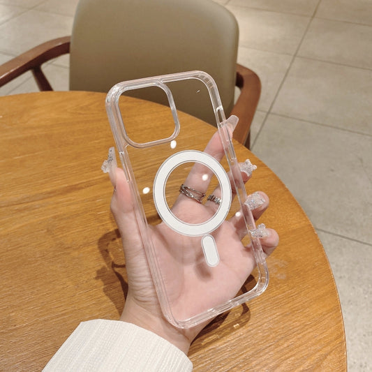 For iPhone 14 MagSafe Magnetic Clear Acrylic TPU Case(Transparent) - iPhone 14 Cases by buy2fix | Online Shopping UK | buy2fix