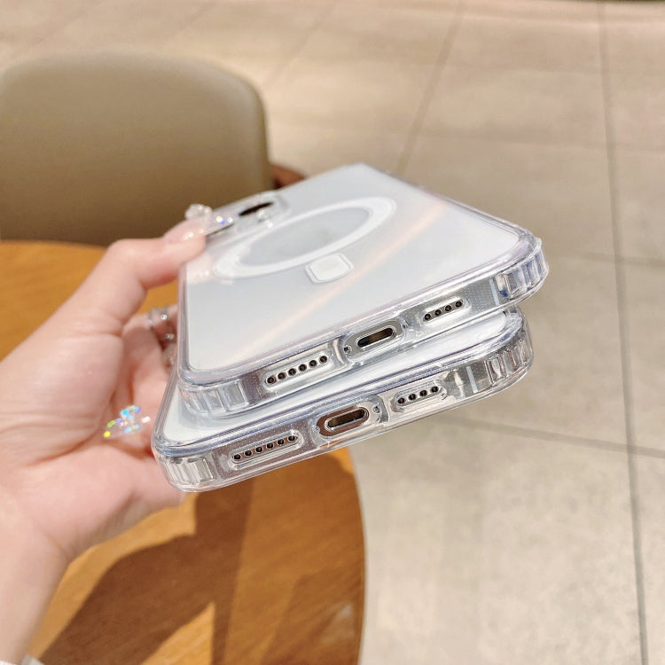 For iPhone 14 MagSafe Magnetic Clear Acrylic TPU Case(Transparent) - iPhone 14 Cases by buy2fix | Online Shopping UK | buy2fix
