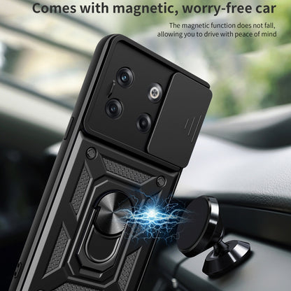 For OnePlus 10T Sliding Camera Cover Design TPU+PC Phone Case(Black) - OnePlus Cases by buy2fix | Online Shopping UK | buy2fix