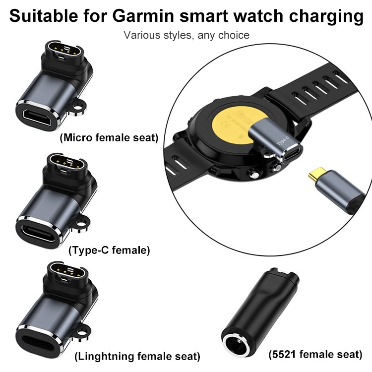 For Garmin Watch Charging Adapter, Interface:Type-C Straight by buy2fix