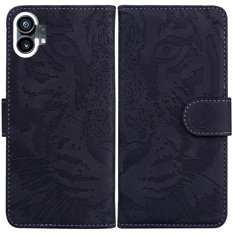 For Nothing Phone 1 Tiger Embossing Pattern Flip Leather Phone Case(Black) by buy2fix