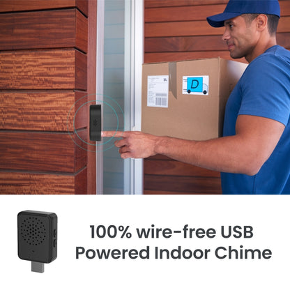ML18 Mini Ultra Wide Angle Smart Video Doorbell Support Two-way Voice(Black) - Video DoorBell by buy2fix | Online Shopping UK | buy2fix